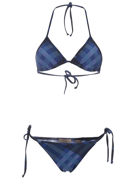 blue burberry bathing suit|burberry plaid bikini.